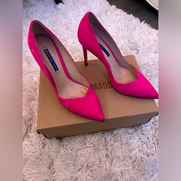 Stuart Weitzman, fuchsia suede pumps🌸 - Picture 2 of 8